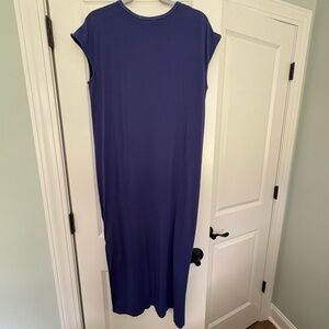 Marine Layer Women's Maxi Cap Sleeve Tee Dress in Deep Blue.  Like new.